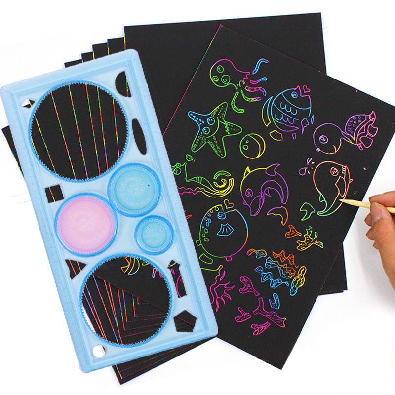 Art Craft Rainbow - Ensemble de papier à gratter pour