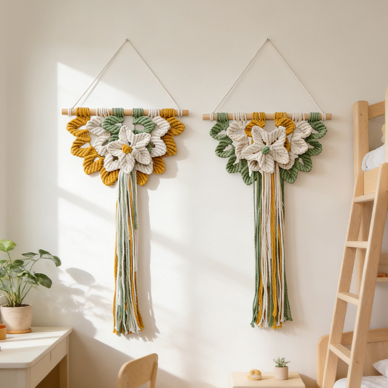 Art And Craft For Nursery - Tapisserie murale tissée bohème géométrique avec