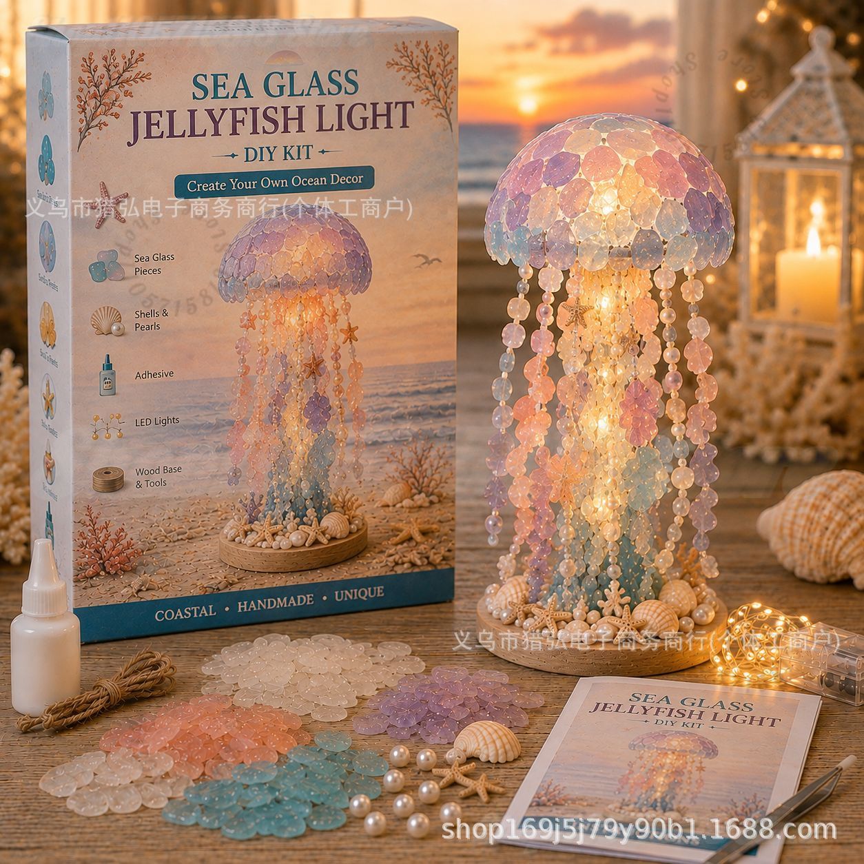 Art Craft Us - Kit de Lampe Méduse en Verre