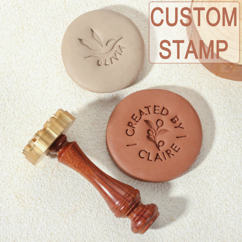 Art Craft Logo Design - Tampon en Laiton Personnalisé pour Poterie,
