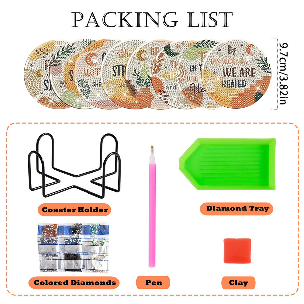 Kit de 8 sous-verres à peindre - Art Craft And Design avis et prix