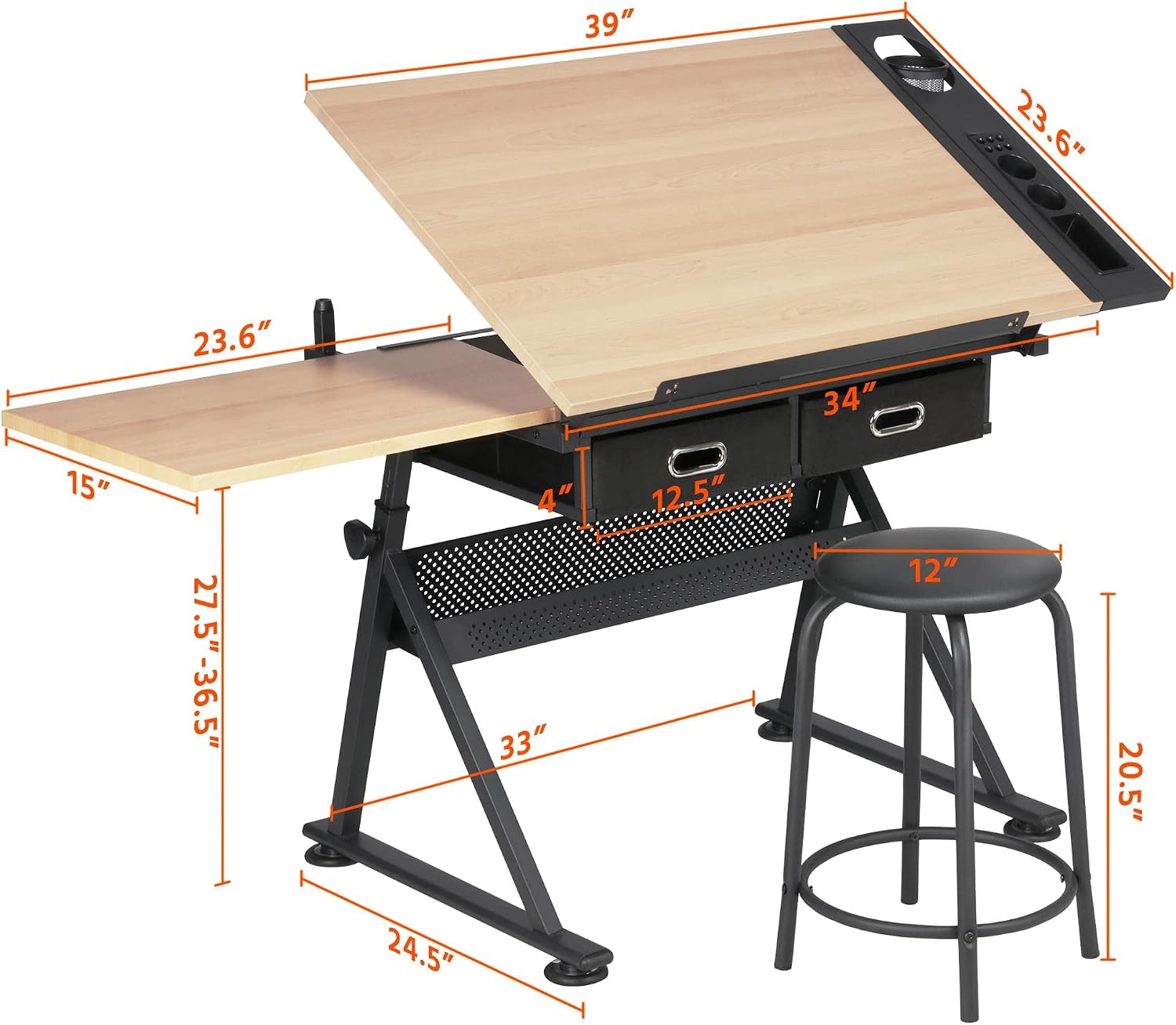 Table de dessin réglable avec  - Art Craft Us avis et prix