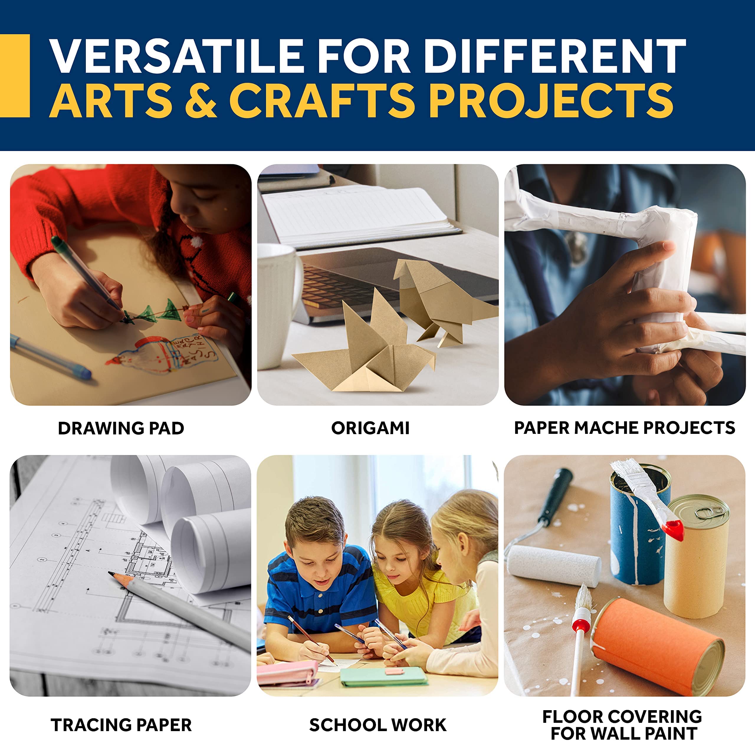 Papier kraft brun idéal pour l - Art Craft Recycled Materials avis et prix