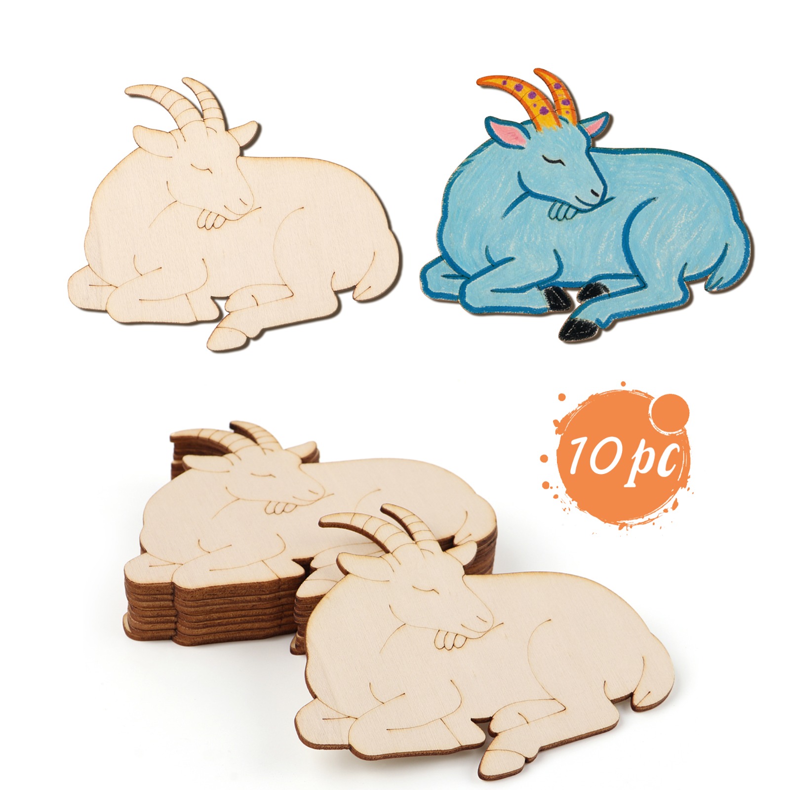 Lot de 10 ornements en bois no - Art Craft Us avis et prix